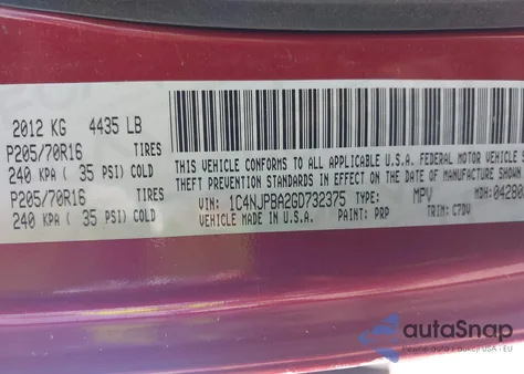 2016 Jeep Patriot Sport from USA, damaged, VIN 1C4NJPBA2GD732375